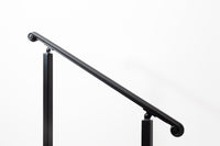 Volute Metal Stair Railing, Hand Rail for Steps, Custom Length Handrail Railing With 2 Steel Posts, Made in USA