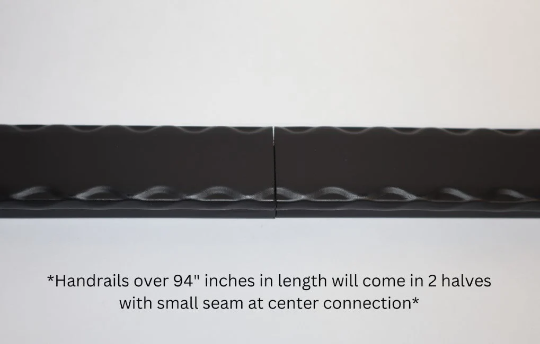 Hammered, Volute Scroll Handrail (Grooved/Ridged Edges)