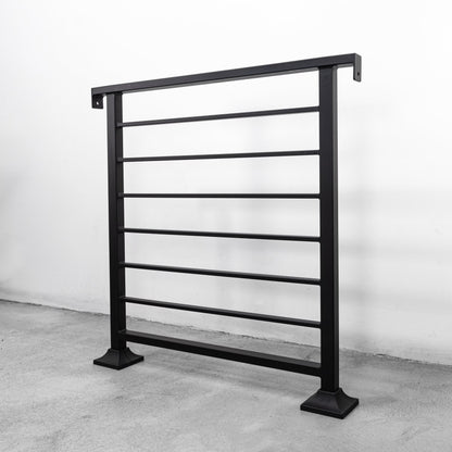 Metal Wall-to-Wall Railing (Horizontal Flat Bar)