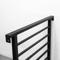 Horizontal Flat Bar Railing, Modern Metal Horizontal Bar Railings, Horizontal Stair Railing, Exact Custom Length, Wall to Wall, Made in USA