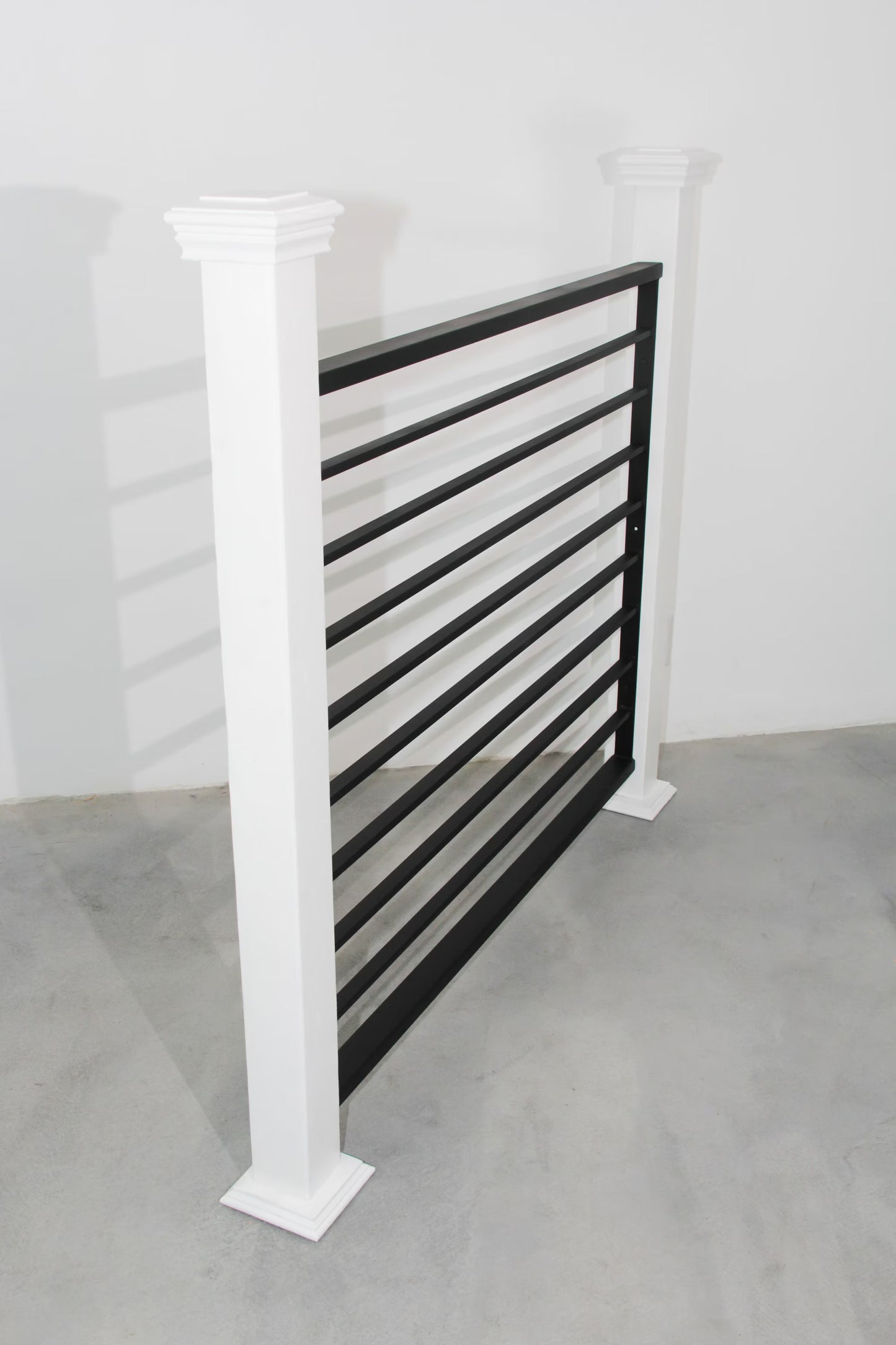 Horizontal Bar Railing, 2" x 1" Top & Bottom Rail, 1/2" x 1" Balusters