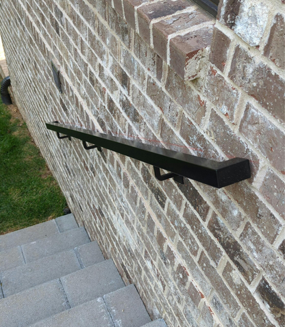 1.5"x1.5" Square Metal Handrail for Exterior Stairs
