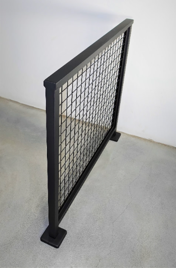 Modern Mesh Railing, Modern Stair Railing, Metal Mesh Railing, Wire Mesh Railing, Porch Deck Railing, Balcony Railing, Made in USA