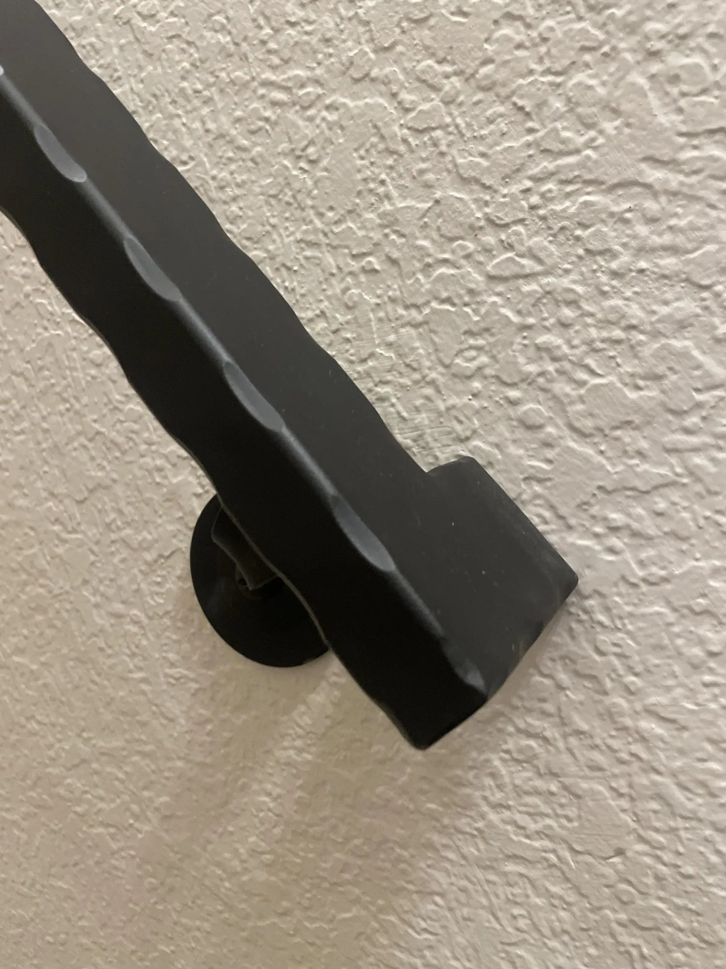 2"x1" Hammered Rectangle Metal Handrail