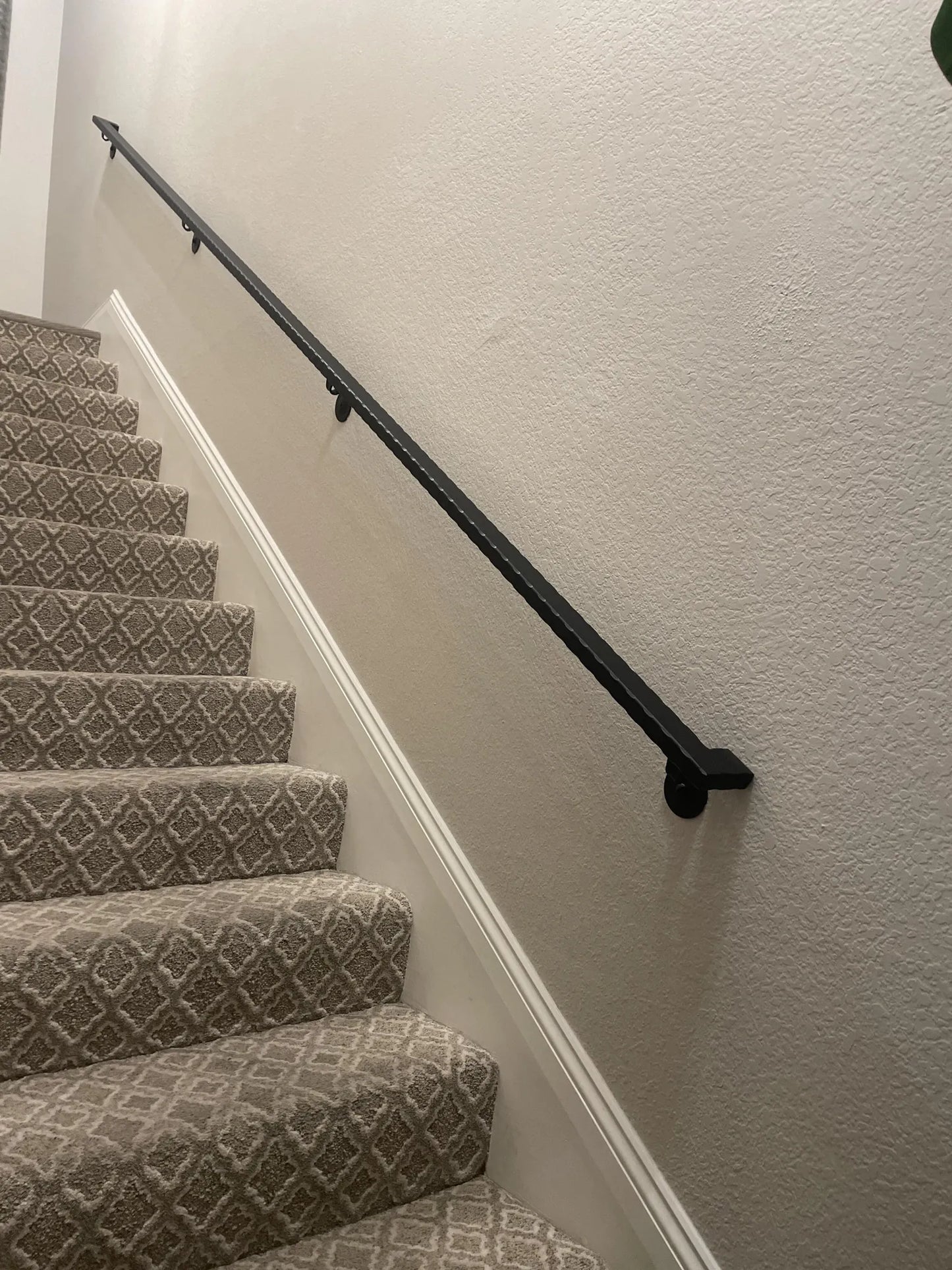 2"x1" Hammered Rectangle Metal Handrail