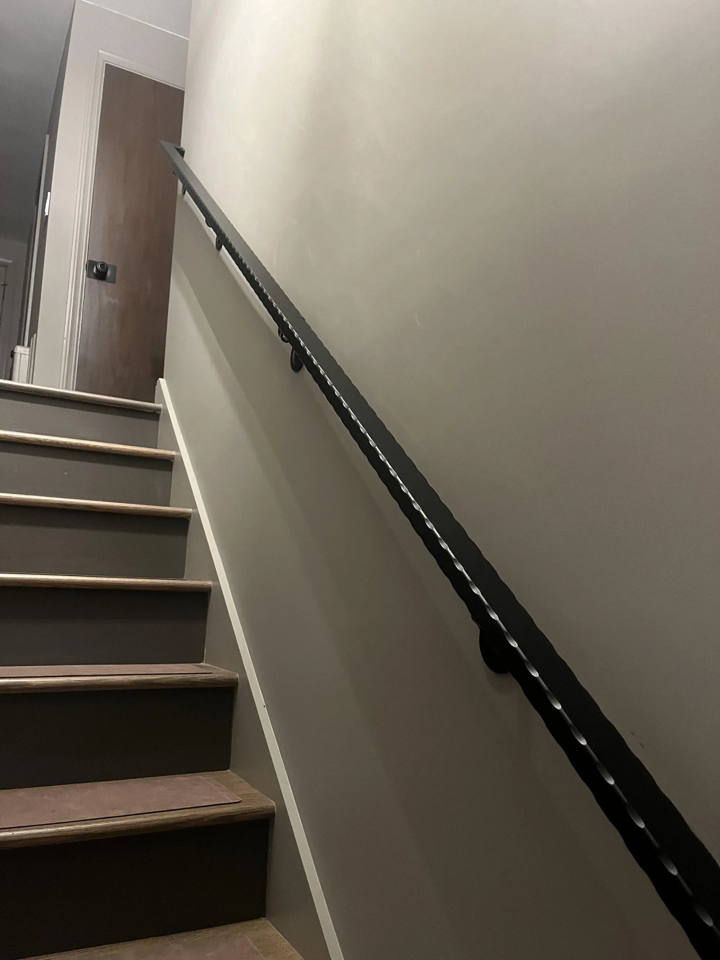 2"x1" Hammered Rectangle Metal Handrail
