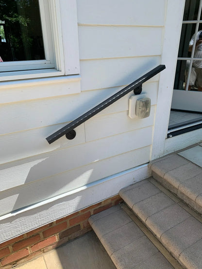 2"x1" Hammered Metal Handrail (Straight Cut)