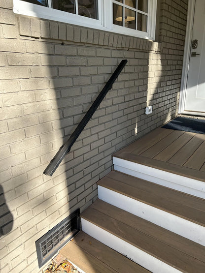 2"x1" Hammered Metal Handrail (Straight Cut)