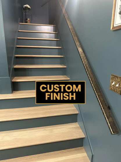 2"x1" Hammered Metal Handrail (Straight Cut)