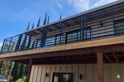 Prefabricated 8' Horizontal Aluminum Deck Railing (Preassembled)