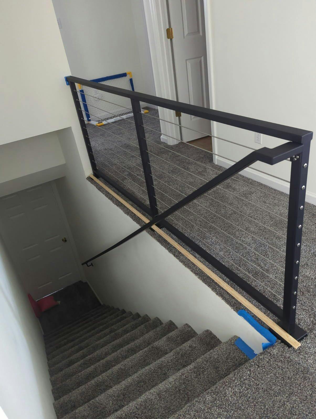 Metal Cable Railing (Guardrail), 2"x1" Top Rail & 3/16" Cables