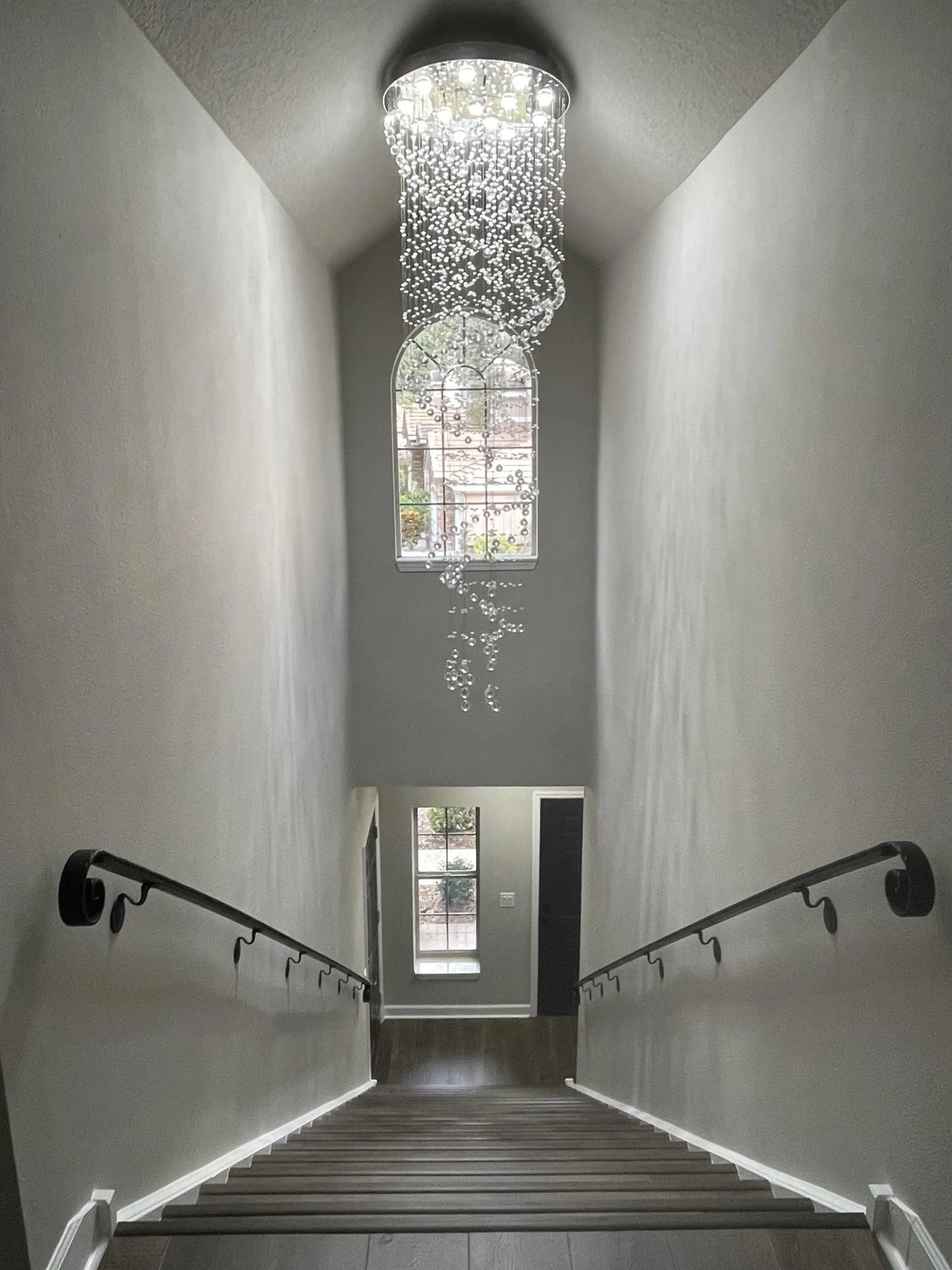 Hammered, Volute Scroll Handrail (Grooved/Ridged Edges)