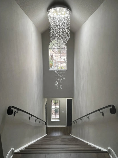 Hammered, Volute Scroll Handrail (Grooved/Ridged Edges)