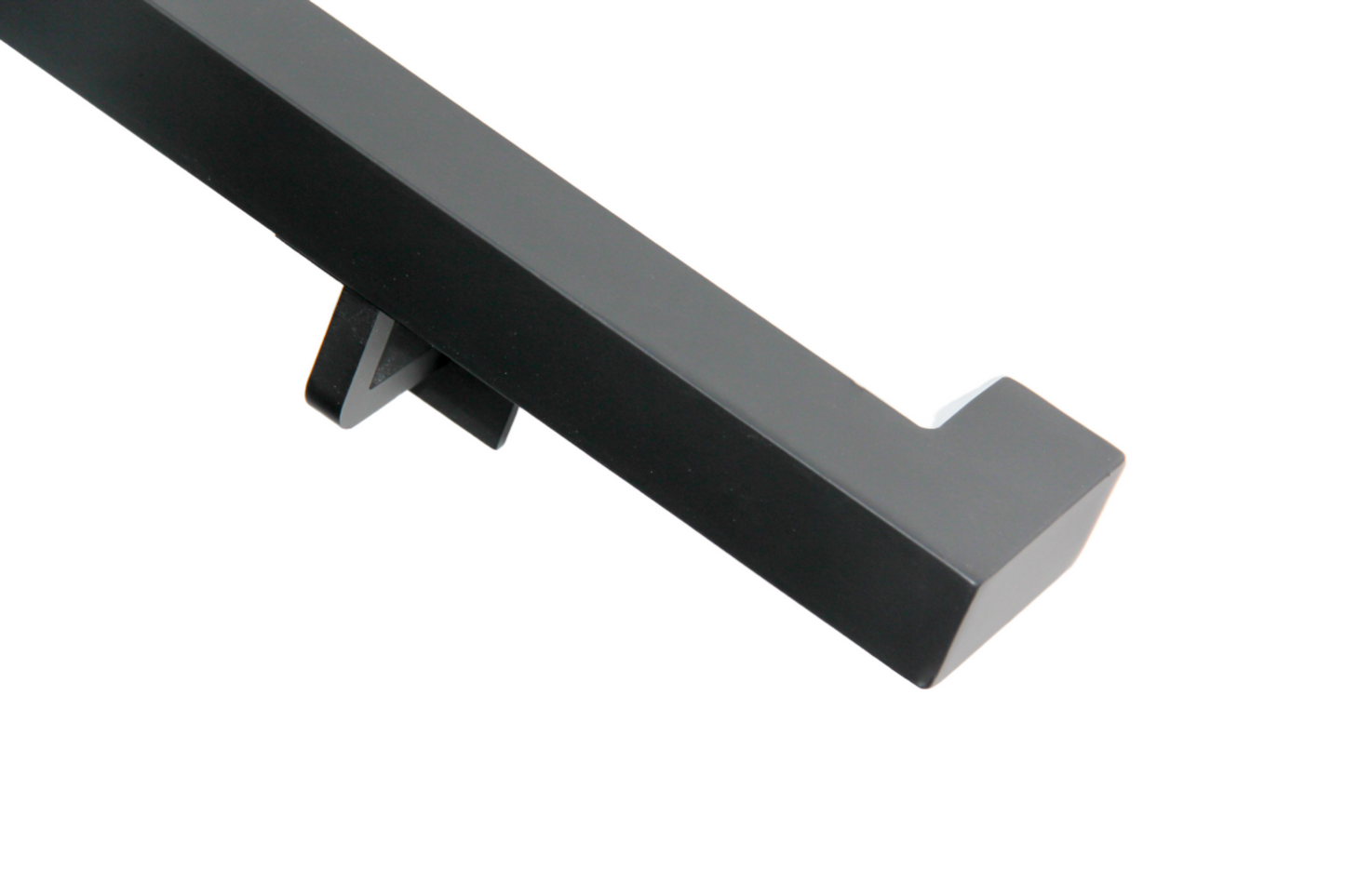Close up view of the 1.5"x1.5" Metal Handrail for Stairs