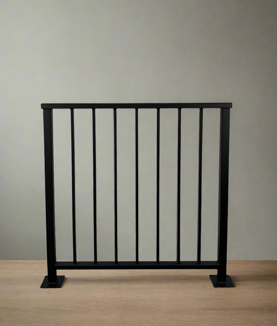 black bar railing