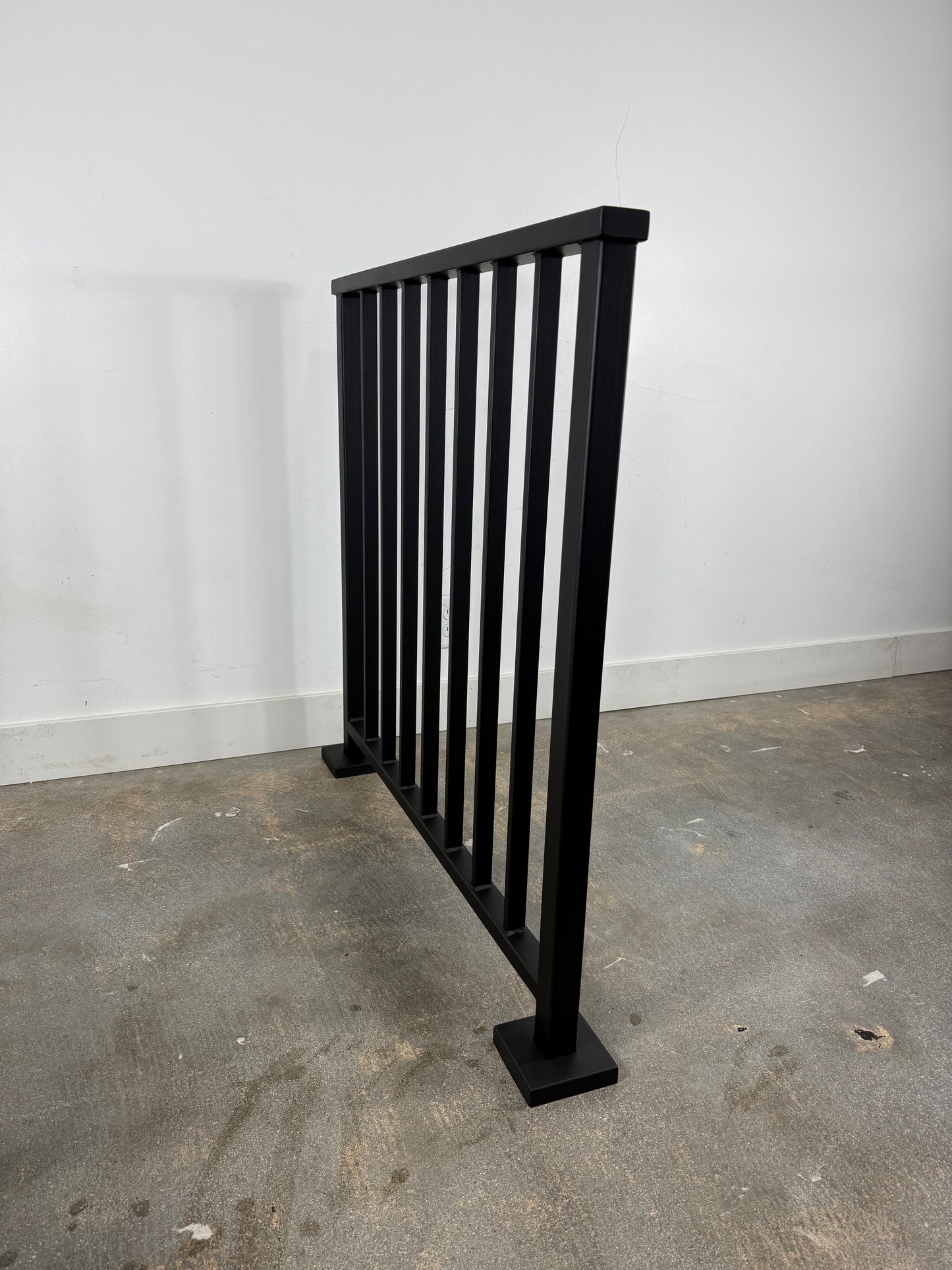 Modern Vertical Stair Railing (Guardrail), 2"x1" Top Rail