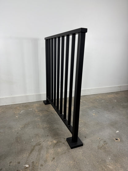 Modern Vertical Stair Railing (Guardrail), 2"x1" Top Rail