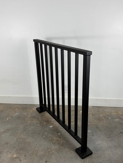 black metal railing