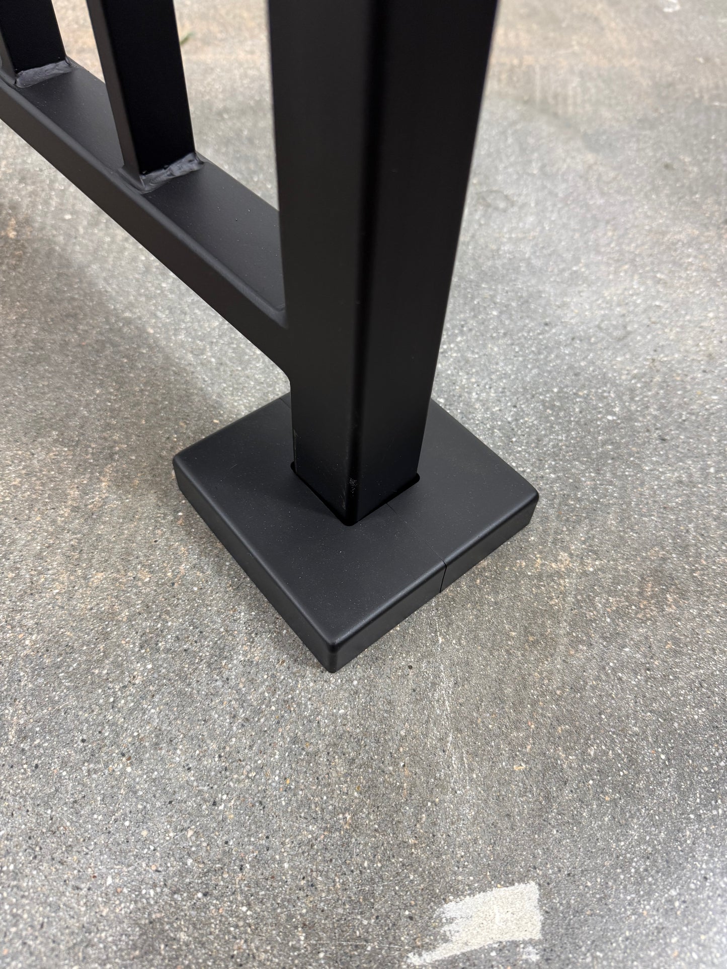 Modern Vertical Stair Railing (Guardrail), 2"x1" Top Rail