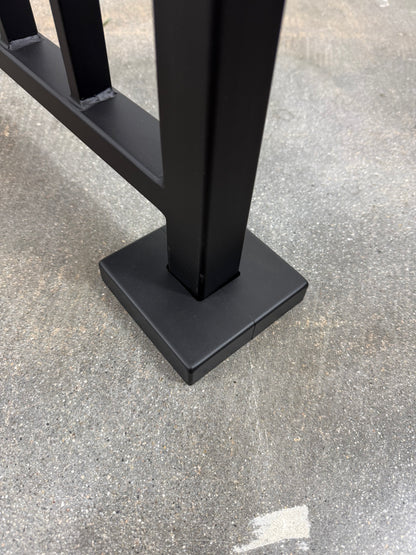 Modern Vertical Stair Railing (Guardrail), 2"x1" Top Rail