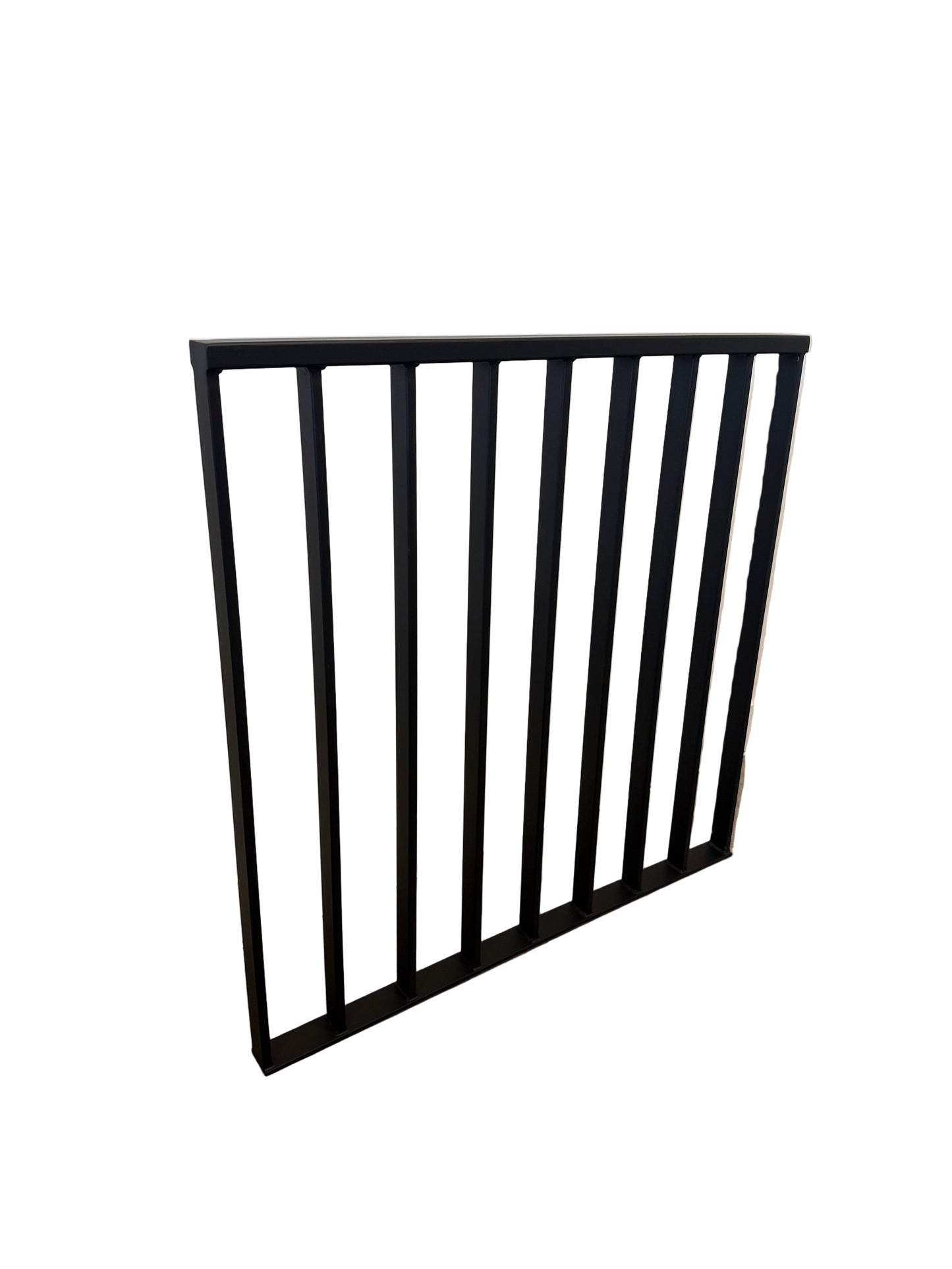 Modern Wide Bar Stair Railing (Guardrail), 2"x1" Top Rail