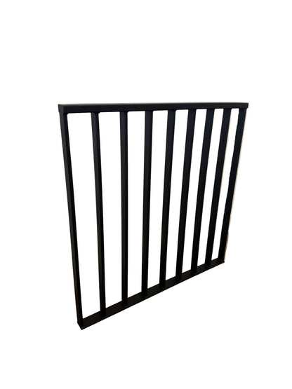 Modern Wide Bar Stair Railing (Guardrail), 2"x1" Top Rail