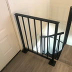 Metal Railing, Vertical Balusters & Molded Cap Top Rail