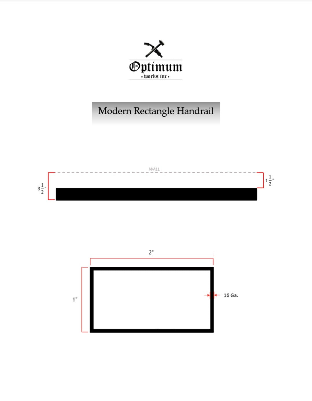 Rectangle handrail graphic