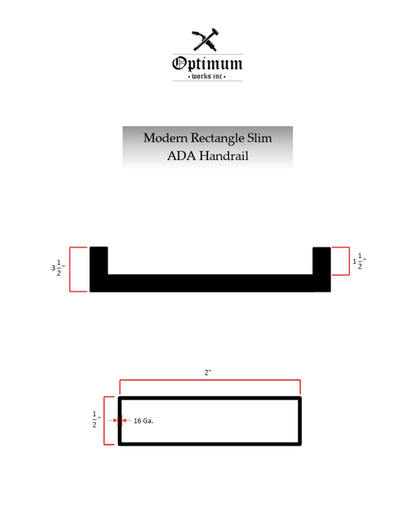Rectangle slim handrail graphic