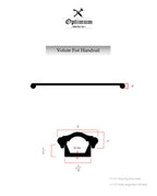 Volute Fist Wrought Iron Handrail (2"x1" Molded Cap)