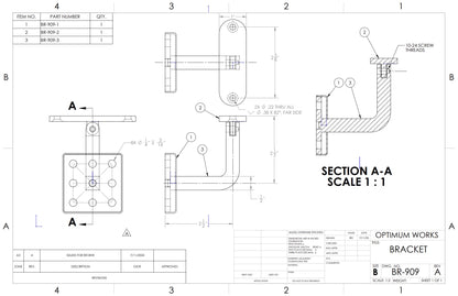 Modern Stainless Steel Handrail L Bracket Swivel Top