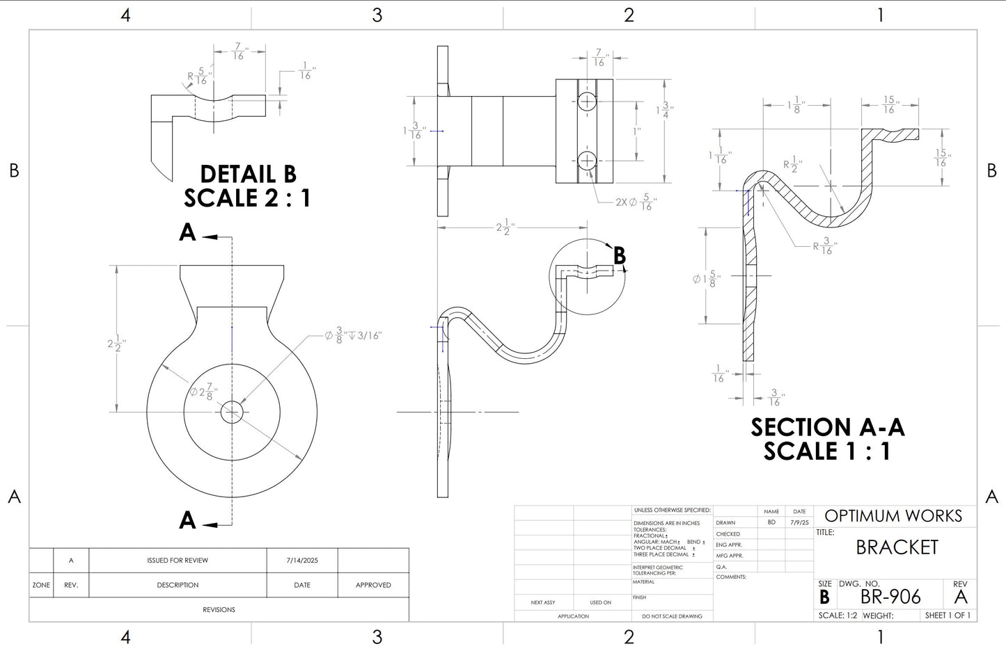 Round Steel Handrail Bracket