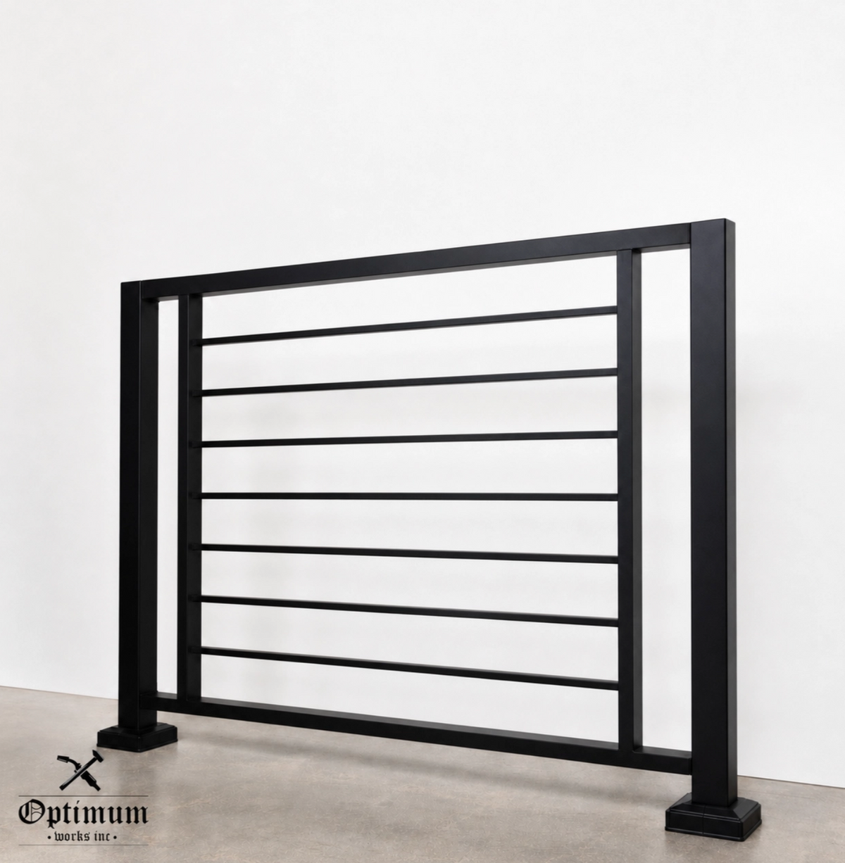Prefabricated 4' Horizontal Aluminum Deck Railing (Preassembled)