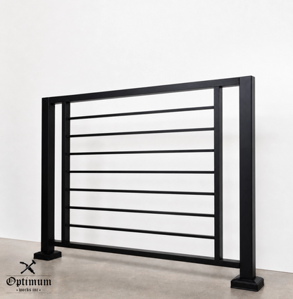 Prefabricated 4' Horizontal Aluminum Deck Railing (Preassembled)