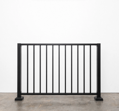 Modern Vertical Deck Railing (Guardrail), 2"x1" Top Rail (Aluminum) Premade