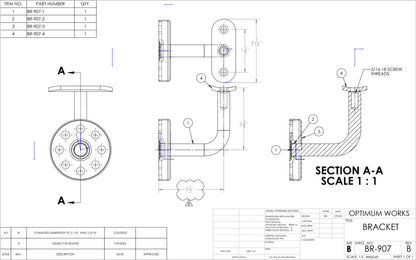 handrails architectual drawing