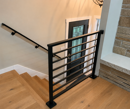Horizontal Metal Railing for Stairs