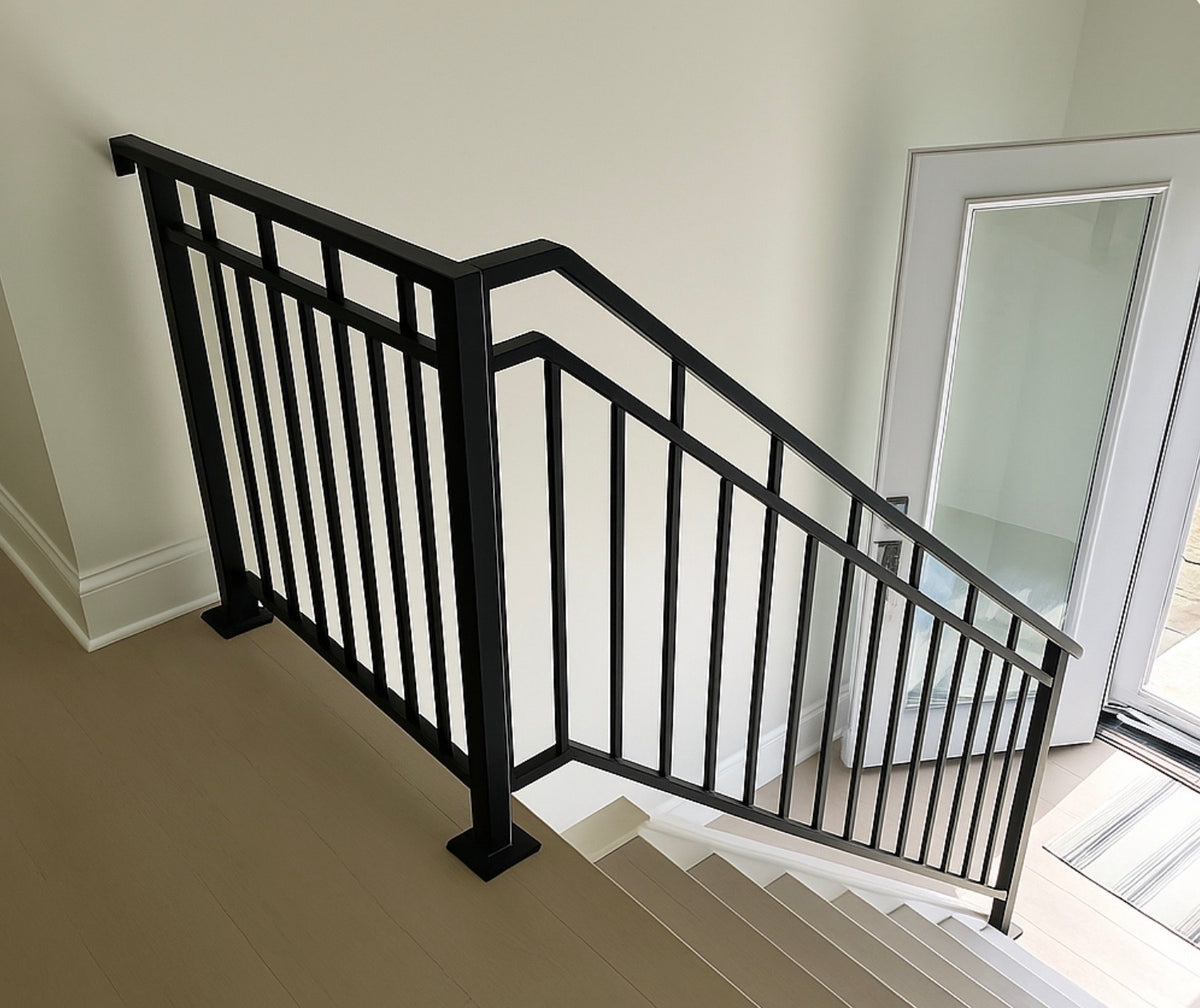 Black stair railing 