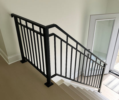 Black stair railing 