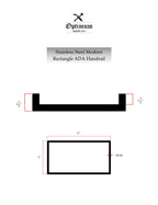 Modern Rectangle Stainless Steel Handrail CODE Set