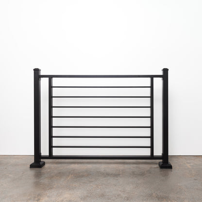 Prefabricated 4' Horizontal Aluminum Deck Railing (Preassembled)