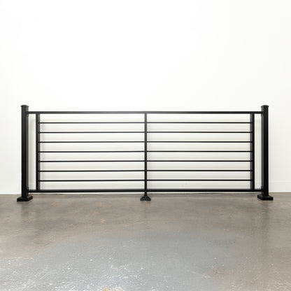 Prefabricated 8' Horizontal Aluminum Deck Railing (Preassembled)