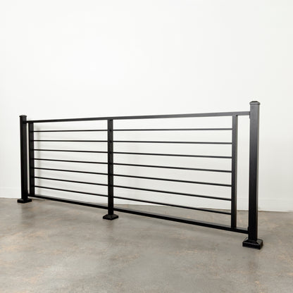 Prefabricated 8' Horizontal Aluminum Deck Railing (Preassembled)