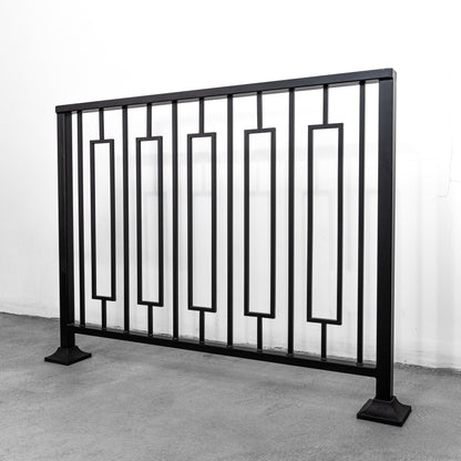 Metal Stair Railing with Unique Vertical Balusters