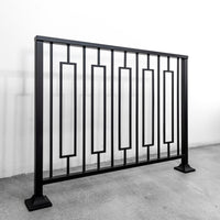 Modern Wrought Iron Railing, Vertical Metal Banister, Iron Stair Railing, Made in USA