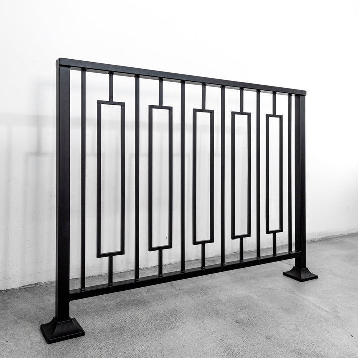 Stair Railing with Uniquely Designed Vertical Balusters