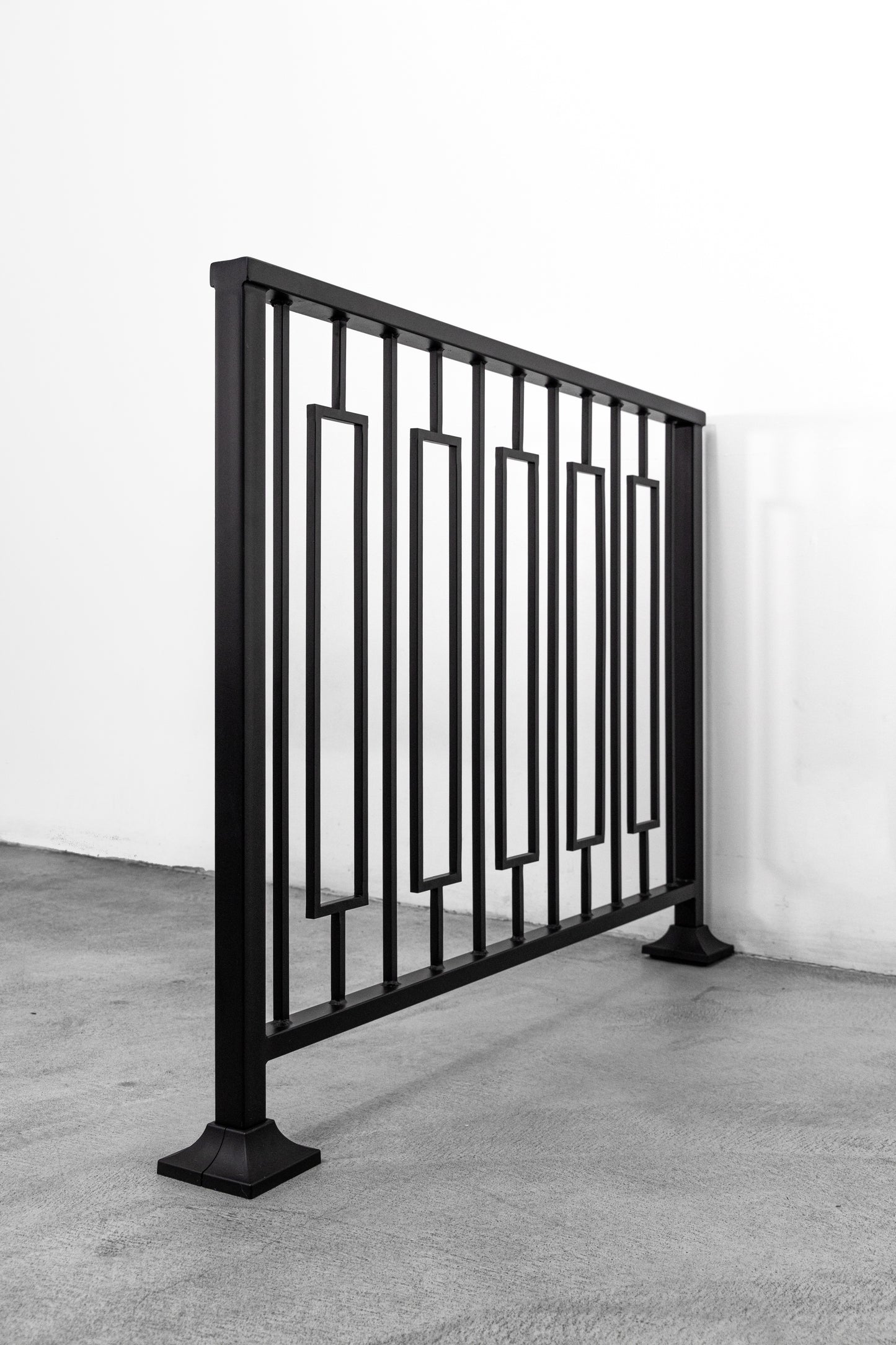 Metal Stair Railing with Unique Vertical Balusters
