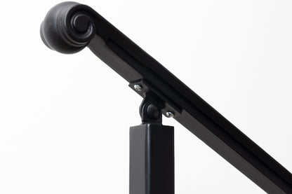 2"x1" Molded Cap, Double-post Wrought Iron Handrail (Volute Fist)