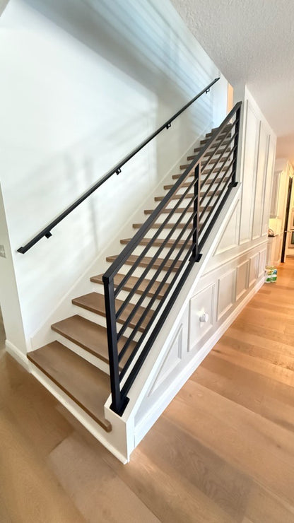 Angled Horizontal Stair Railing / Sloped Stair Banister