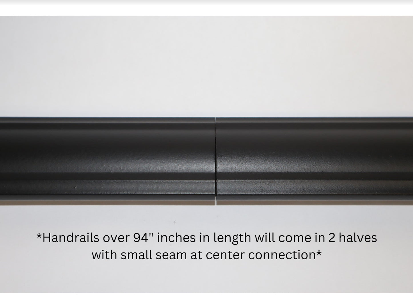 2"x1" Molded Cap, Solid Metal Handrail